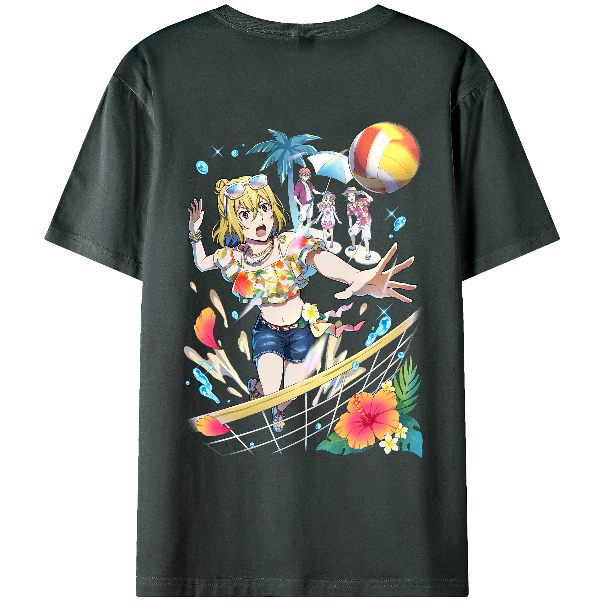 （画像用） 文豪ストレイドッグス Bungo Stray Dogs 綿100％ メンズ半袖Tシャツ（バックプリント） 通気性